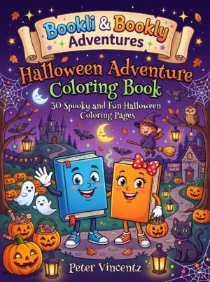 Bookly & Bookli Halloween Adventure Coloring Book